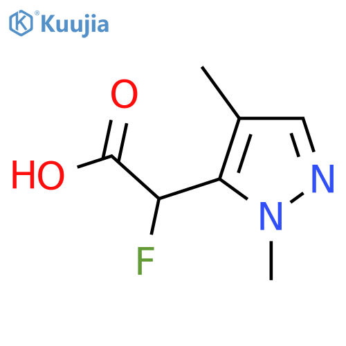 2-(1,4-Dimethyl-1H-pyrazol-5-yl)-2-fluoroacetic acid structure