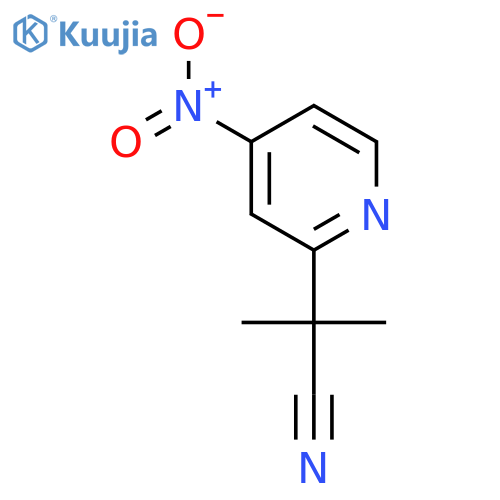 2-Methyl-2-(4-nitropyridin-2-yl)propanenitrile structure