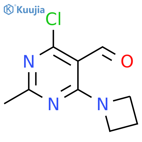 4-(Azetidin-1-yl)-6-chloro-2-methylpyrimidine-5-carbaldehyde structure