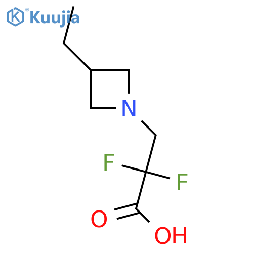 3-(3-Ethylazetidin-1-yl)-2,2-difluoropropanoic acid structure
