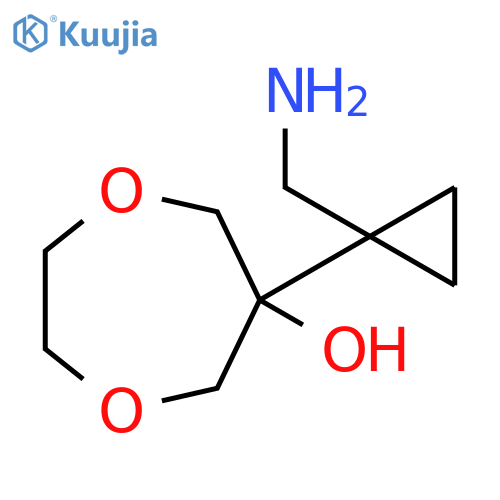 1,4-Dioxepan-6-ol, 6-[1-(aminomethyl)cyclopropyl]- structure