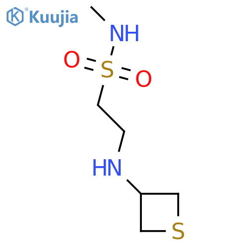 N-methyl-2-[(thietan-3-yl)amino]ethane-1-sulfonamide structure