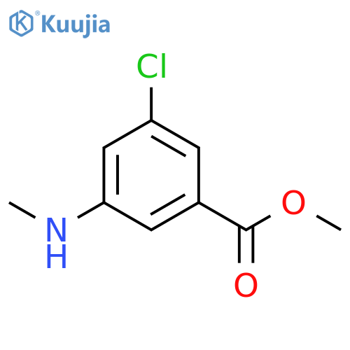 Benzoic acid, 3-chloro-5-(methylamino)-, methyl ester structure