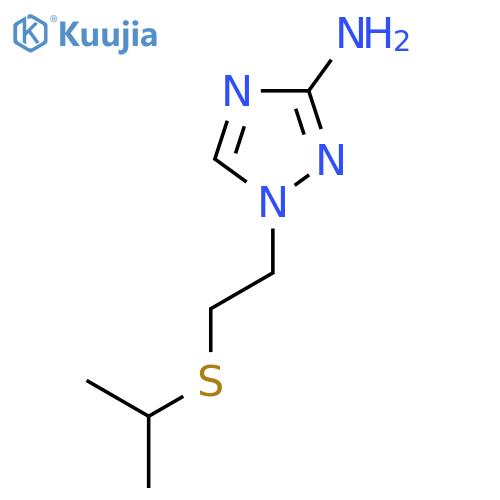 1-[2-(propan-2-ylsulfanyl)ethyl]-1H-1,2,4-triazol-3-amine structure