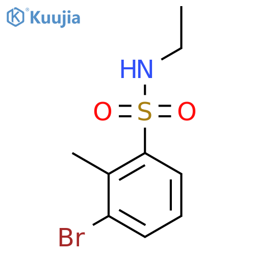 3-Bromo-N-ethyl-2-methylbenzene-1-sulfonamide structure