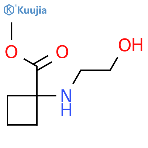 Methyl 1-[(2-hydroxyethyl)amino]cyclobutane-1-carboxylate structure