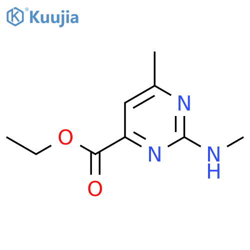 Ethyl 6-methyl-2-(methylamino)pyrimidine-4-carboxylate structure