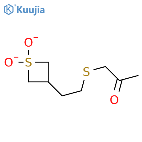 3-{2-[(2-oxopropyl)sulfanyl]ethyl}-1λ?-thietane-1,1-dione structure