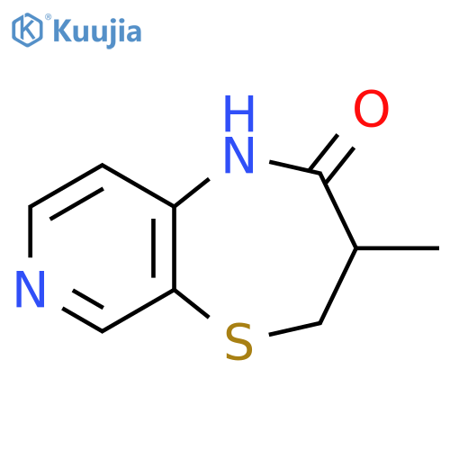 Pyrido[3,4-b][1,4]thiazepin-2(1H)-one, 3,4-dihydro-3-methyl- structure