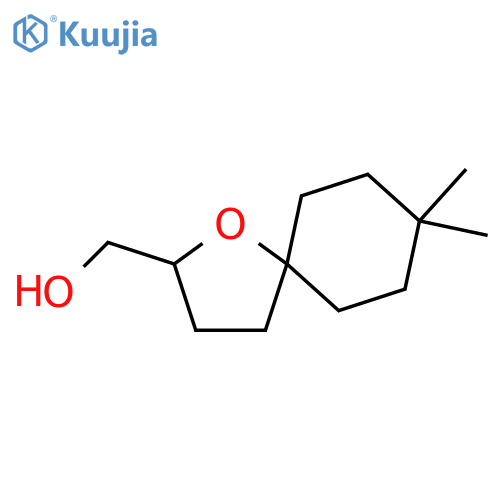 (8,8-Dimethyl-1-oxaspiro[4.5]decan-2-yl)methanol structure