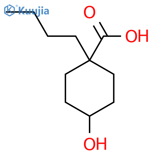 1-Butyl-4-hydroxycyclohexane-1-carboxylic acid structure
