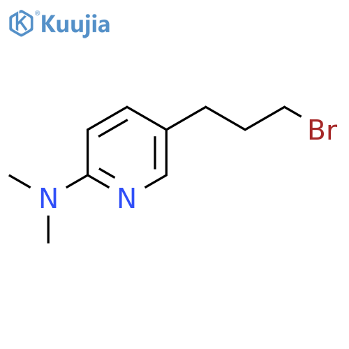 5-(3-bromopropyl)-N,N-dimethylpyridin-2-amine structure