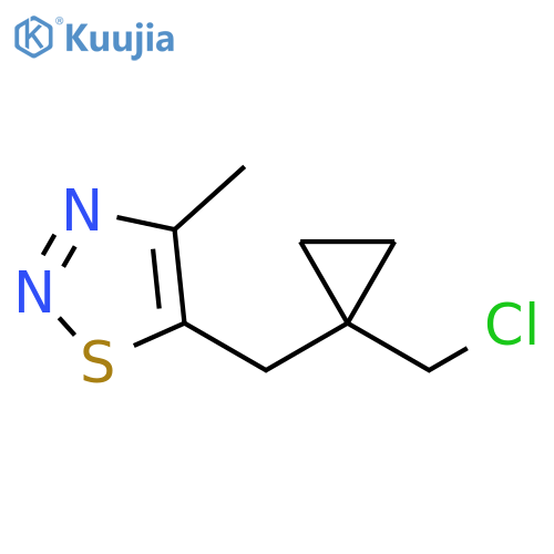 1,2,3-Thiadiazole, 5-[[1-(chloromethyl)cyclopropyl]methyl]-4-methyl- structure