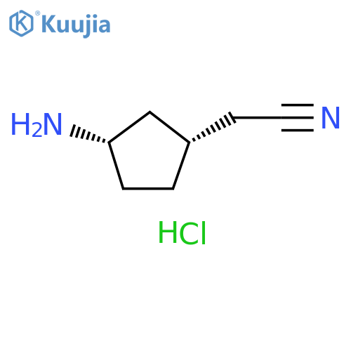 2-[3-aminocyclopentyl]acetonitrile hydrochloride, cis structure