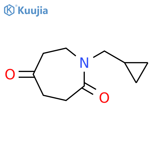 1-(cyclopropylmethyl)-2,5-azepanedione structure