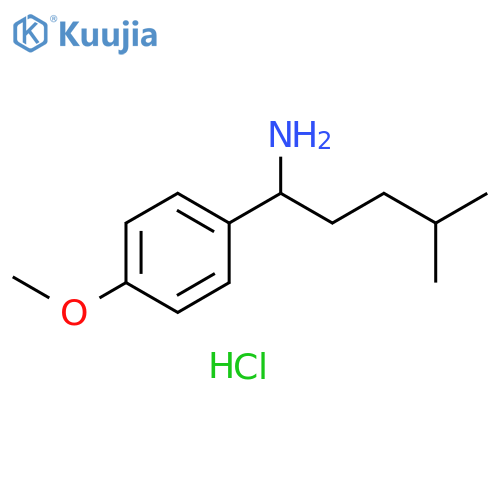 1-(4-Methoxyphenyl)-4-methylpentan-1-amine hydrochloride structure