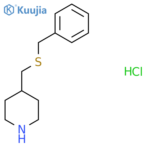 4-[(Benzylsulfanyl)methyl]piperidine hydrochloride structure