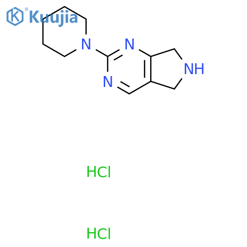 2-(Piperidin-1-yl)-6,7-dihydro-5H-pyrrolo[3,4-d]pyrimidine dihydrochloride structure