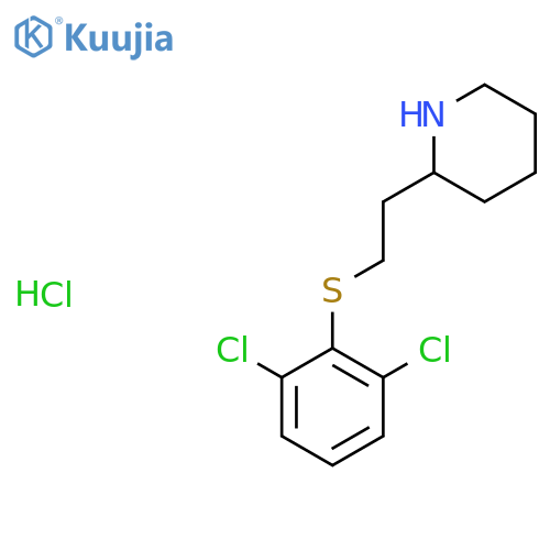 2-{2-[(2,6-dichlorophenyl)sulfanyl]ethyl}piperidine hydrochloride structure