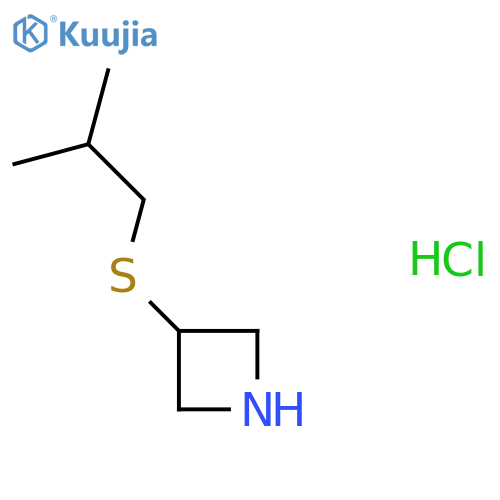 3-[(2-methylpropyl)sulfanyl]azetidine hydrochloride structure