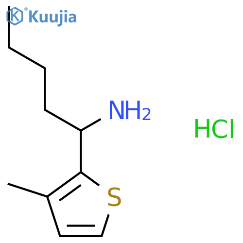 1-(3-methylthiophen-2-yl)pentan-1-amine hydrochloride structure