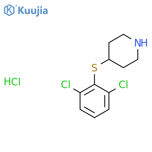 4-[(2,6-Dichlorophenyl)sulfanyl]piperidine hydrochloride structure