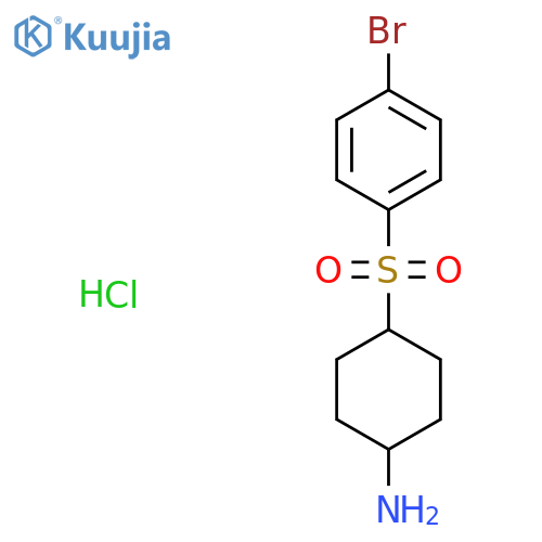 4-[(4-Bromophenyl)sulfonyl]cyclohexan-1-amine hydrochloride structure