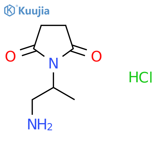 1-(1-Aminopropan-2-yl)pyrrolidine-2,5-dione hydrochloride structure