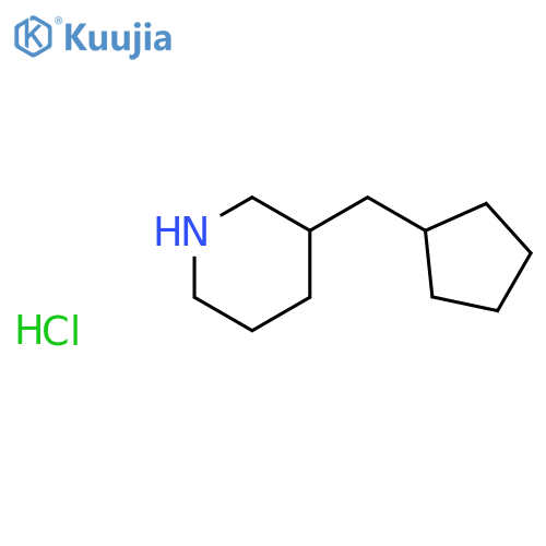 3-(Cyclopentylmethyl)piperidine hydrochloride structure