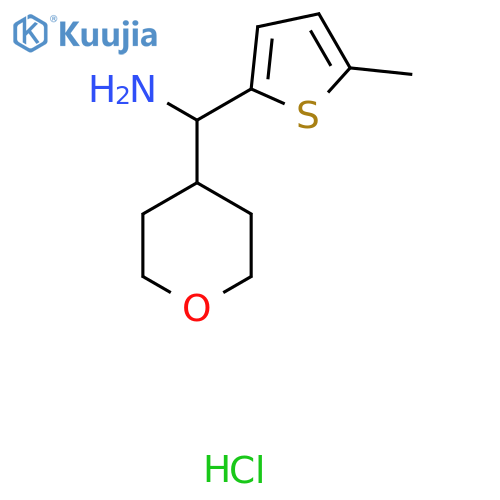1-(5-methylthiophen-2-yl)-1-(oxan-4-yl)methanamine hydrochloride structure