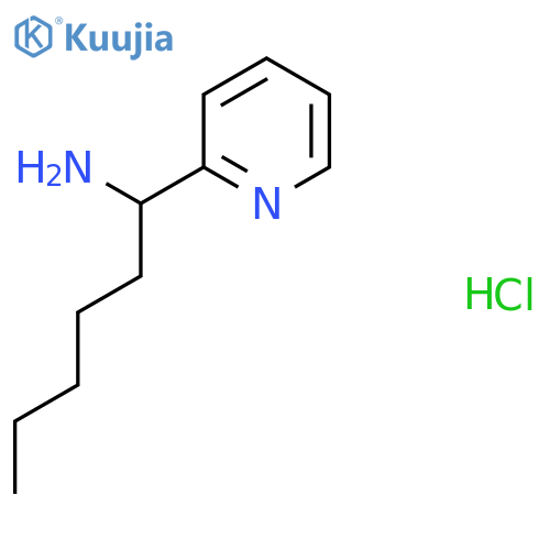 1-(Pyridin-2-yl)hexan-1-amine hydrochloride structure