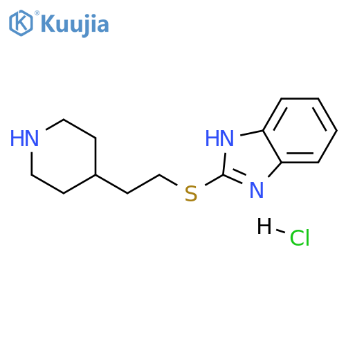 2-{2-(piperidin-4-yl)ethylsulfanyl}-1H-1,3-benzodiazole hydrochloride structure