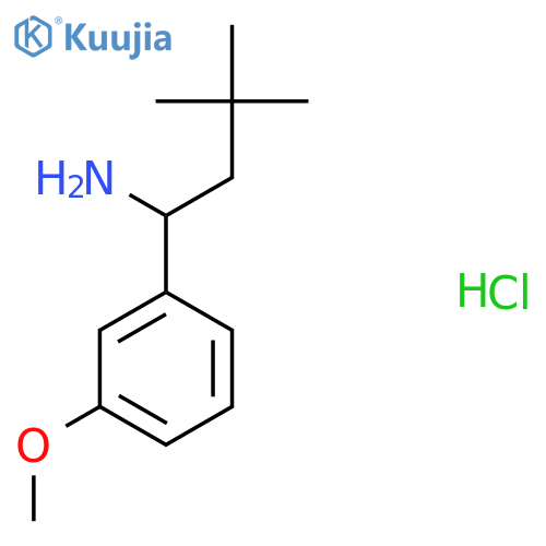 1-(3-Methoxyphenyl)-3,3-dimethylbutan-1-amine hydrochloride structure