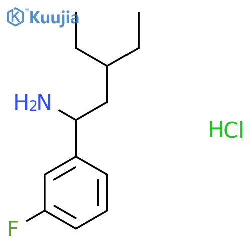 3-Ethyl-1-(3-fluorophenyl)pentan-1-amine hydrochloride structure