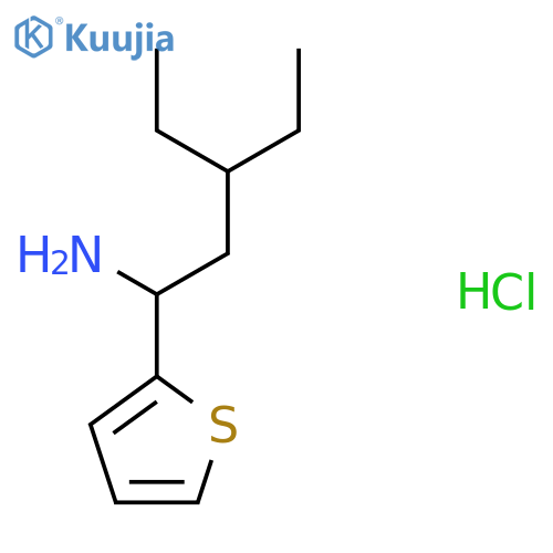 3-Ethyl-1-(thiophen-2-yl)pentan-1-amine hydrochloride structure