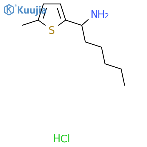 1-(5-Methylthiophen-2-yl)hexan-1-amine hydrochloride structure