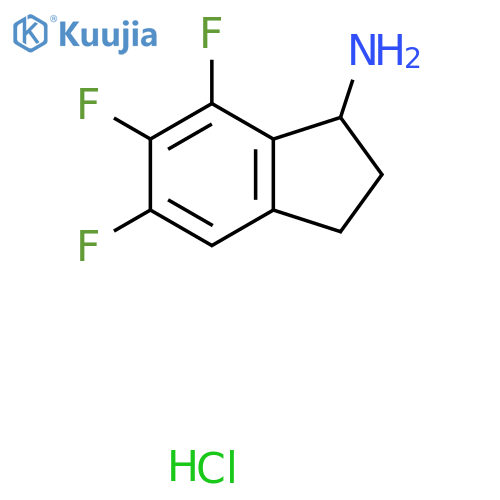 5,6,7-trifluoro-2,3-dihydro-1H-inden-1-amine hydrochloride structure