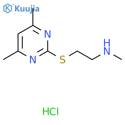 2-((4,6-Dimethylpyrimidin-2-yl)thio)-n-methylethan-1-amine hydrochloride structure