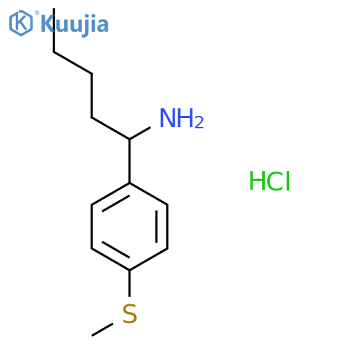 1-(4-(Methylthio)phenyl)pentan-1-amine hydrochloride structure