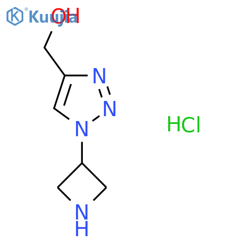 [1-(azetidin-3-yl)-1H-1,2,3-triazol-4-yl]methanol hydrochloride structure