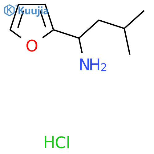 1-(Furan-2-yl)-3-methylbutan-1-amine hydrochloride structure