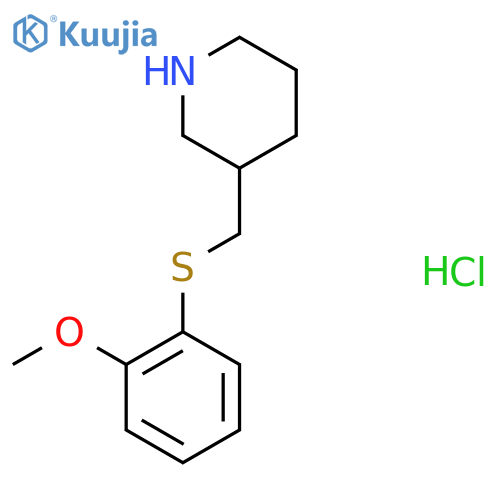 3-{[(2-Methoxyphenyl)sulfanyl]methyl}piperidine hydrochloride structure