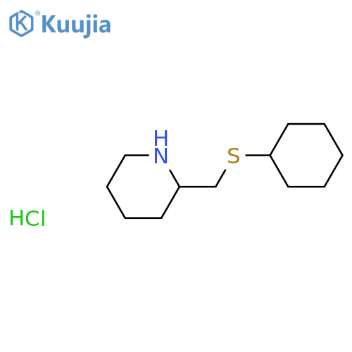 2-[(Cyclohexylsulfanyl)methyl]piperidine hydrochloride structure