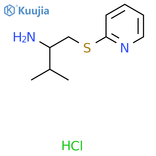 3-Methyl-1-(pyridin-2-ylthio)butan-2-amine hydrochloride structure