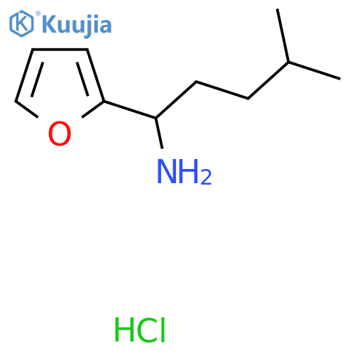 1-(Furan-2-yl)-4-methylpentan-1-amine hydrochloride structure