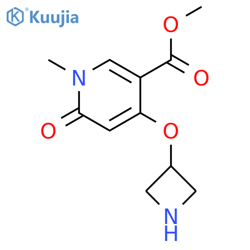 methyl 4-(azetidin-3-yloxy)-1-methyl-6-oxo-1,6-dihydropyridine-3-carboxylate structure
