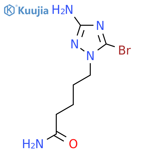 5-(3-amino-5-bromo-1H-1,2,4-triazol-1-yl)pentanamide structure