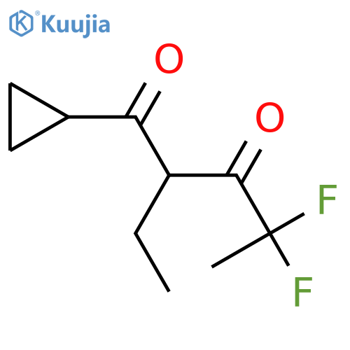 1-Cyclopropyl-2-ethyl-4,4-difluoropentane-1,3-dione structure