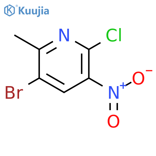 3-Bromo-6-chloro-2-methyl-5-nitropyridine structure