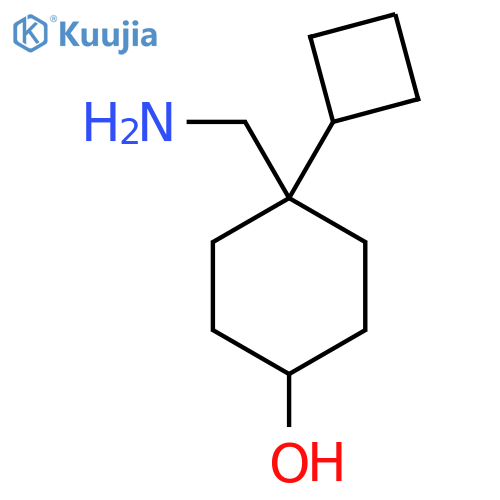 4-(Aminomethyl)-4-cyclobutylcyclohexan-1-ol structure